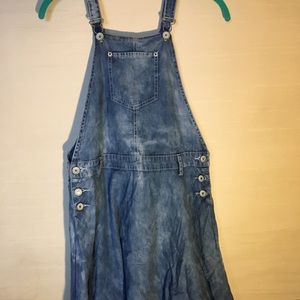Denim overall dress
